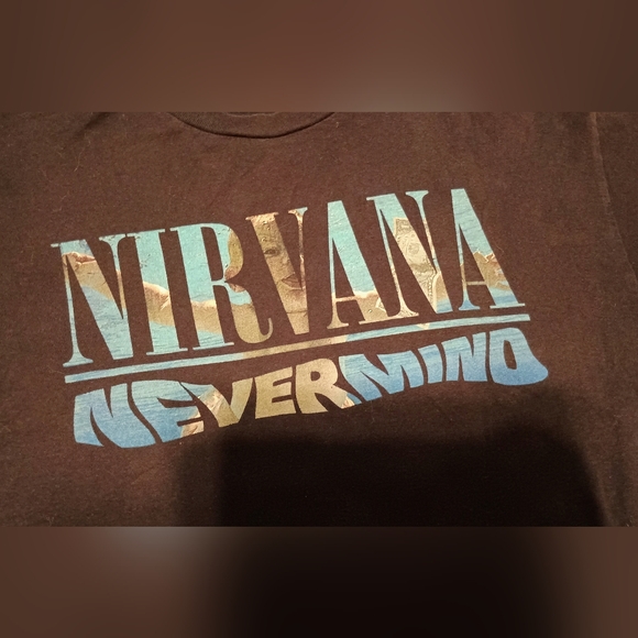 Nirvana Nevermind Blue T shirt Size L Double-Sided‎ - Picture 2 of 6